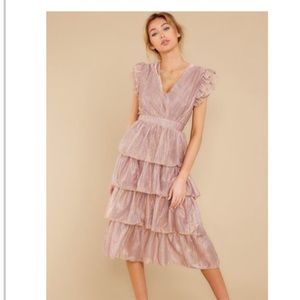 Based On a True Story Pink Midi Dress